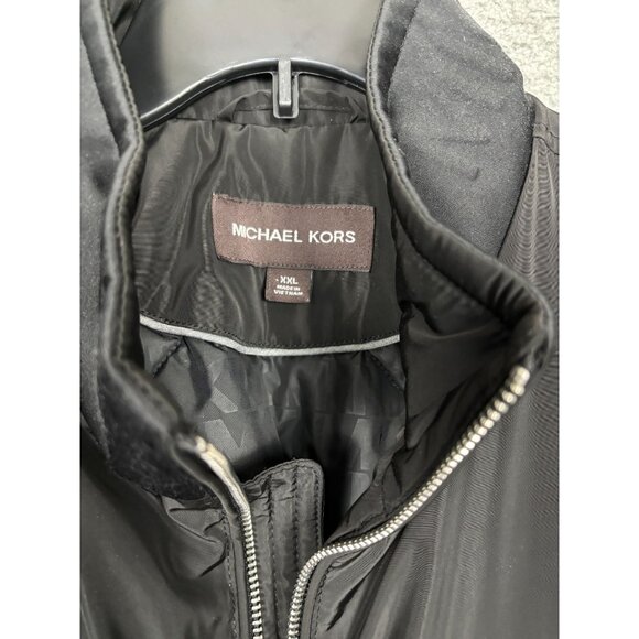 Michael Kors XXL Mens Black Zip-Up Jacket Front Pockets & High Collar Black NWTs - Picture 6 of 8